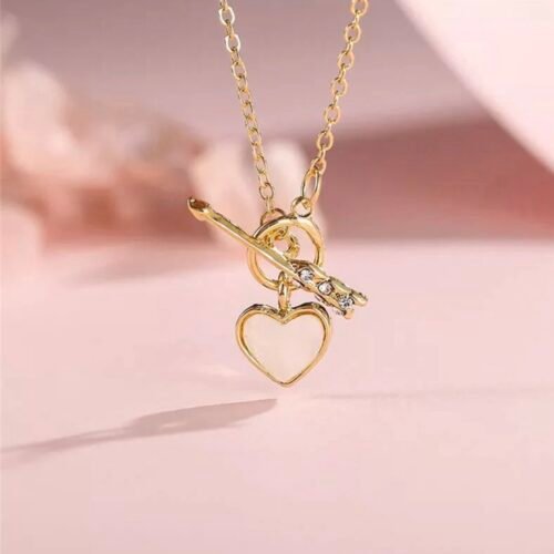 White Heart Chain Pendant