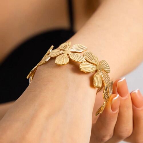 Floral Cuff Bracelet