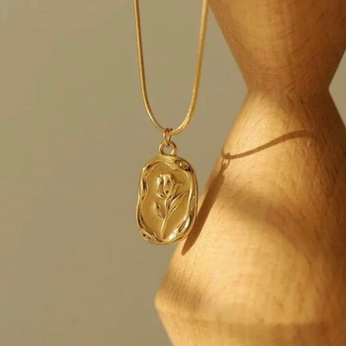 Gold Rose Pendant