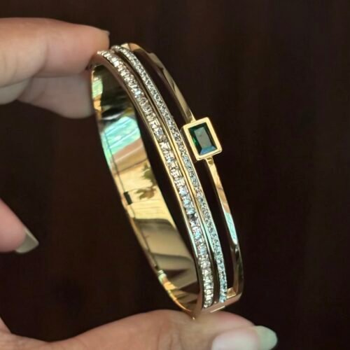 Emerald Grace Kada Bracelet